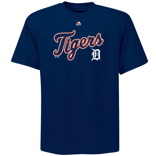 MLB Men Detroit Tigers Majestic Big  Tall Warning Track TShirt  Navy->mlb t-shirts->Sports Accessory